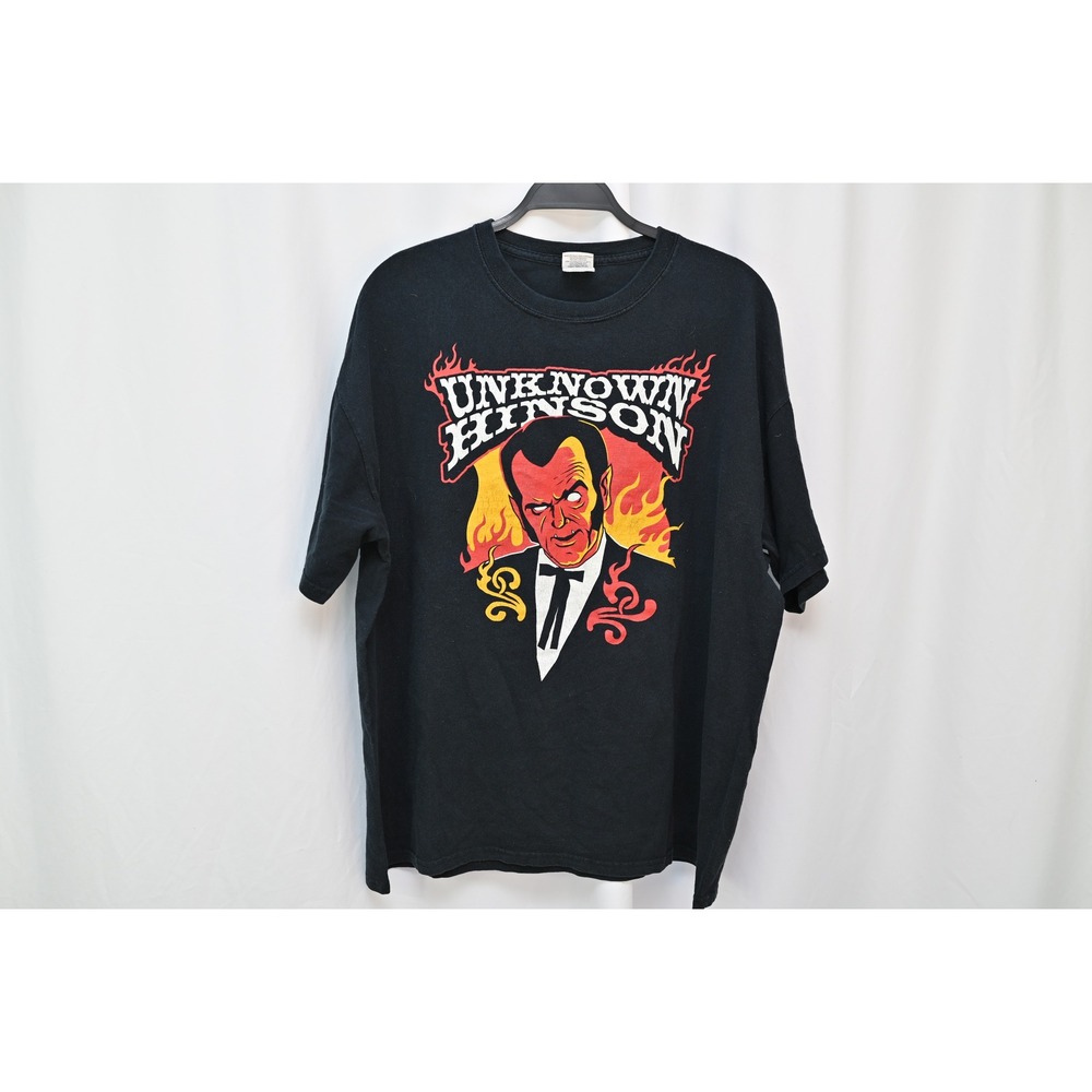 Unknown Hinson T-Shirt XL Black Cotton Graphic Tee The Future Is Unknown Gildan